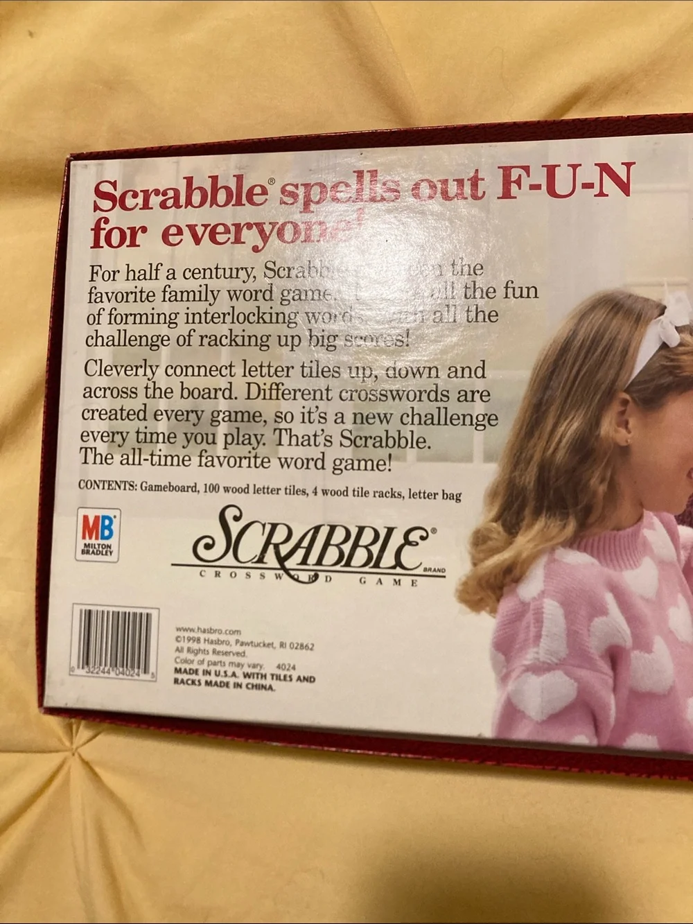 Scrabble Crossword Game - Scrabble Brand Red Box with Tan Tiles